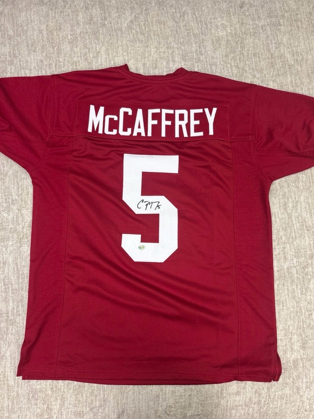 Autographed Christian McCaffrey Stanford Jersey With COA